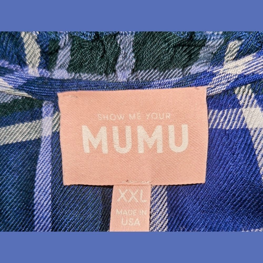 SHOW ME YOUR MUMU Women's Ainsley Long Sleeve Plus Size Flannel Plaid Mini Dress - Picture 9 of 16